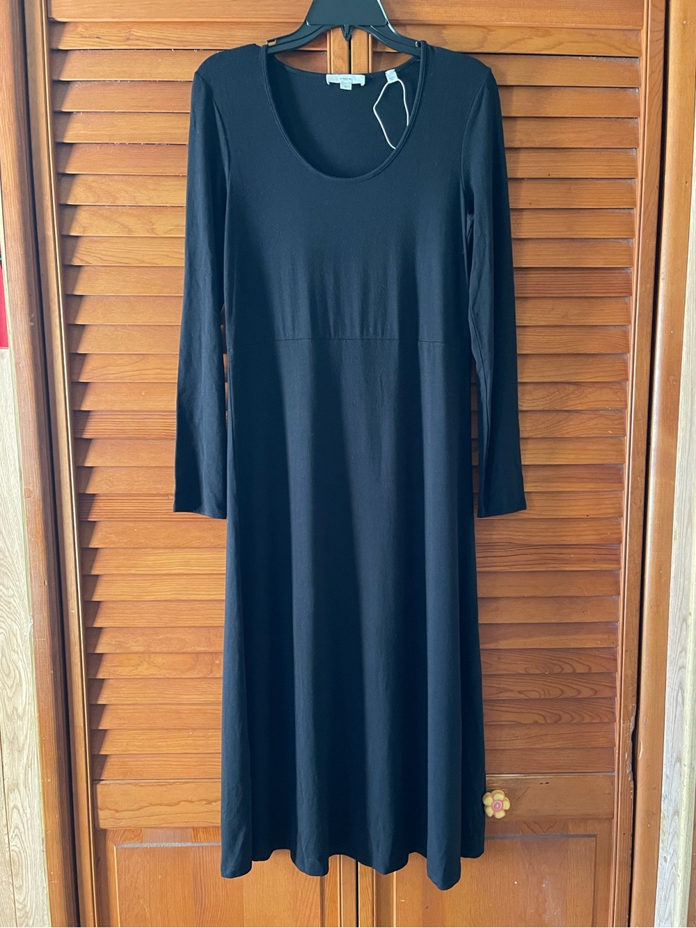 Vince Long Sleeve Scoop Neck MIDI Dress. Size S Women #577